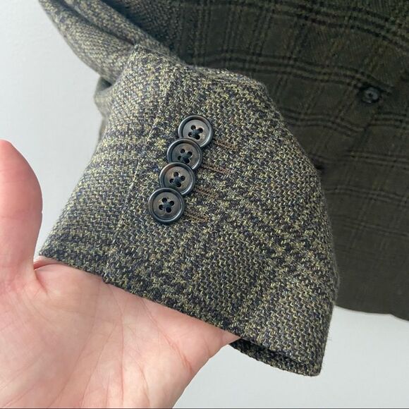 Corneliani Men’s Grey Check Wool Cashmere Blazer 50R - Picture 5 of 11